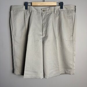 Haggar Men's 40 Chino Style Pleated Dress‎ Shorts Beige/Cream Preppy Summer